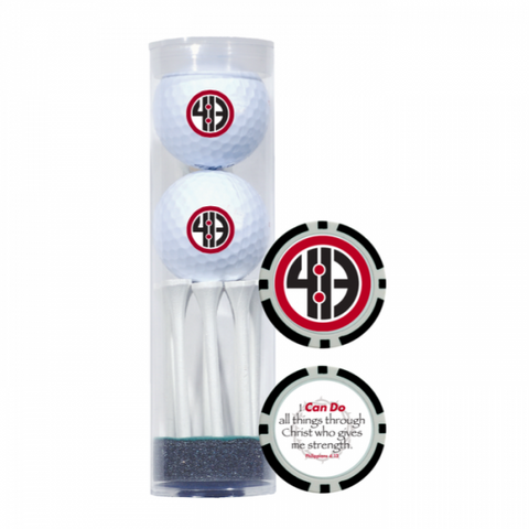 Golf Ball, Tee, & Ball Marker Set